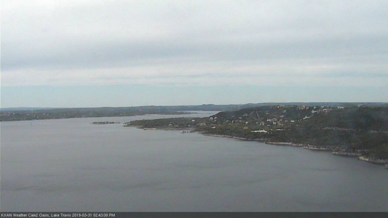Lake Travis webcam, March 31, 2019 1:45 PM CT