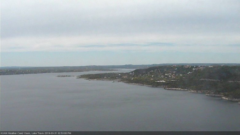 Lake Travis webcam, March 31, 2019 1:55 PM CT