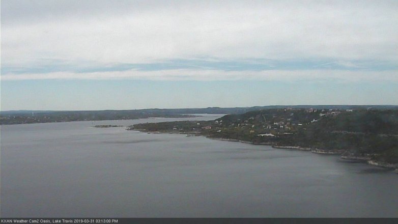 Lake Travis webcam, March 31, 2019 2:15 PM CT