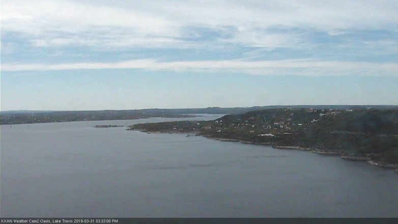 Lake Travis webcam, March 31, 2019 2:35 PM CT