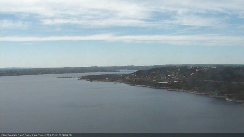 Lake Travis webcam, March 31, 2019 2:40 PM CT