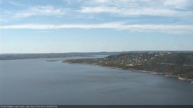 Lake Travis webcam, March 31, 2019 2:50 PM CT