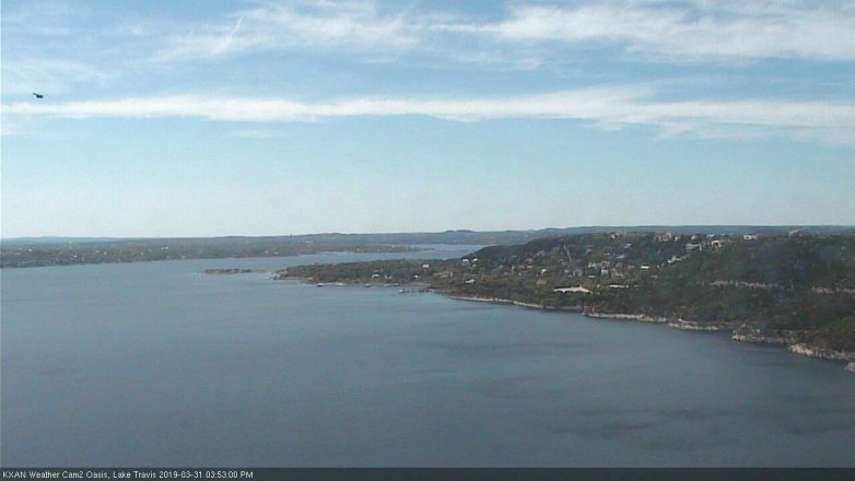 Lake Travis webcam, March 31, 2019 2:55 PM CT