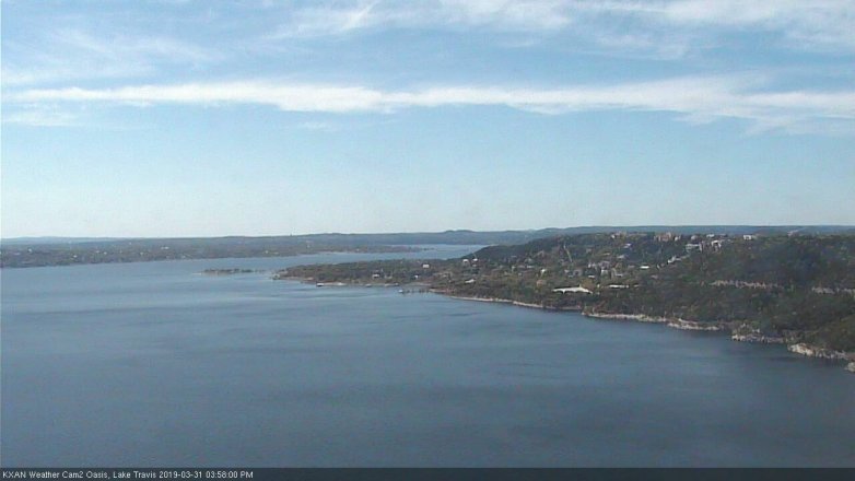 Lake Travis webcam, March 31, 2019 3:00 PM CT