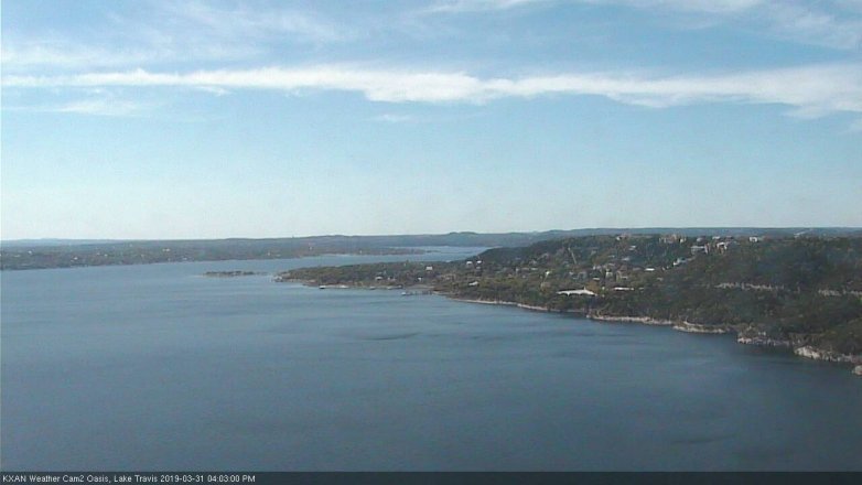 Lake Travis webcam, March 31, 2019 3:05 PM CT