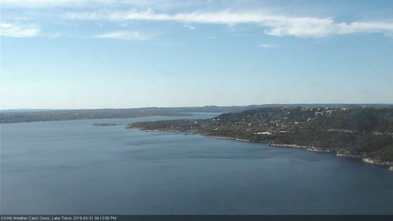 Lake Travis webcam, March 31, 2019 3:15 PM CT