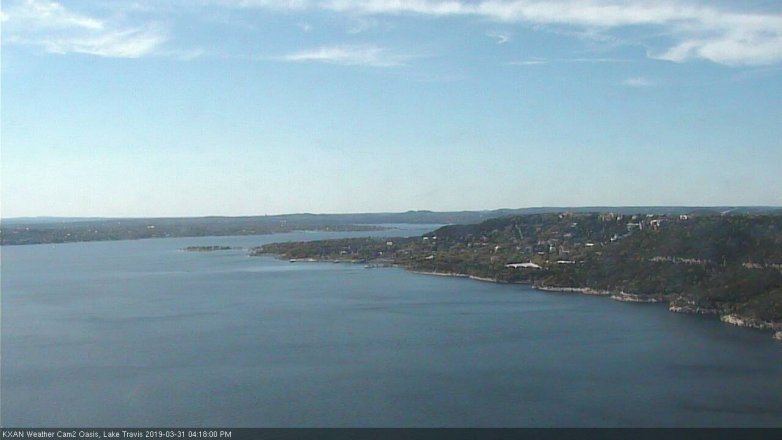 Lake Travis webcam, March 31, 2019 3:20 PM CT