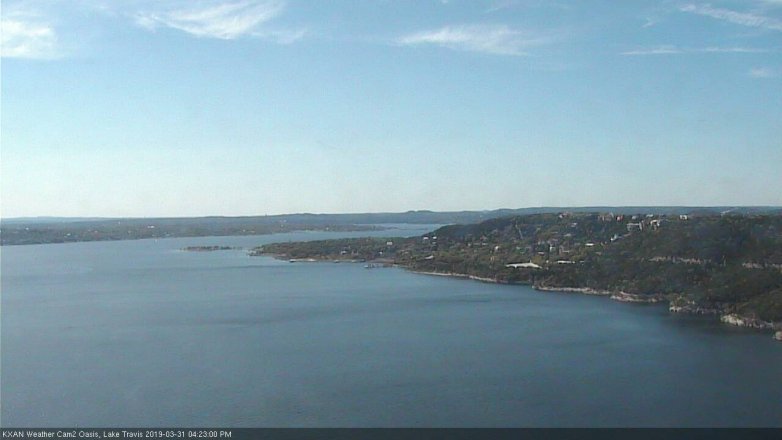 Lake Travis webcam, March 31, 2019 3:25 PM CT