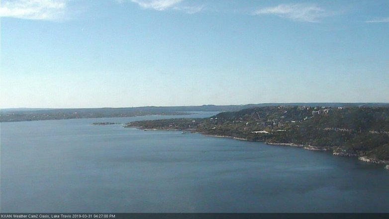 Lake Travis webcam, March 31, 2019 3:30 PM CT
