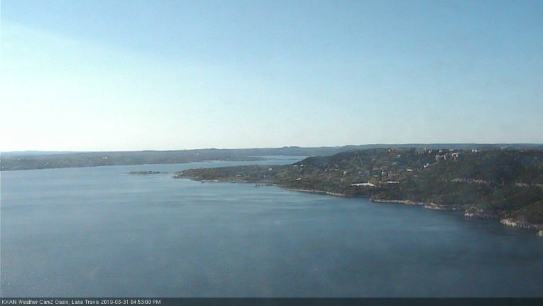 Lake Travis webcam, March 31, 2019 3:55 PM CT
