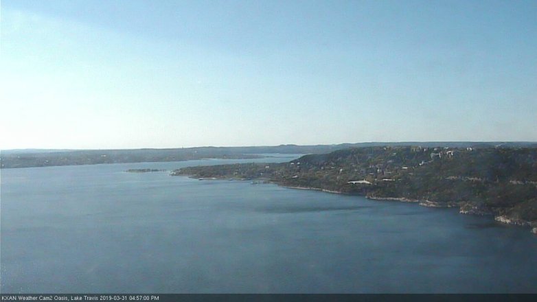 Lake Travis webcam, March 31, 2019 4:00 PM CT