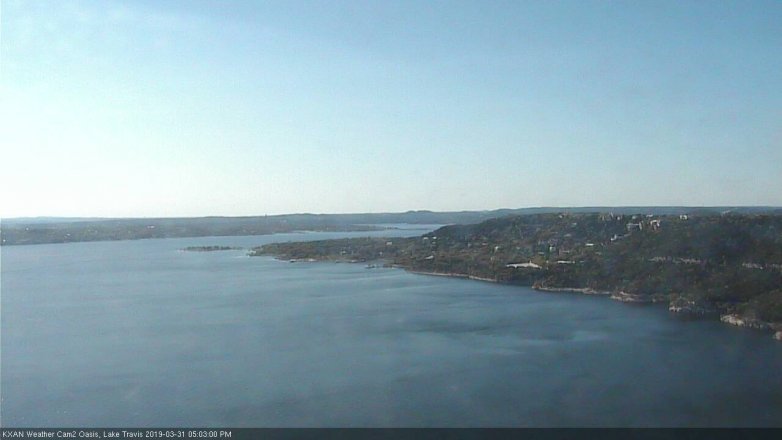 Lake Travis webcam, March 31, 2019 4:05 PM CT