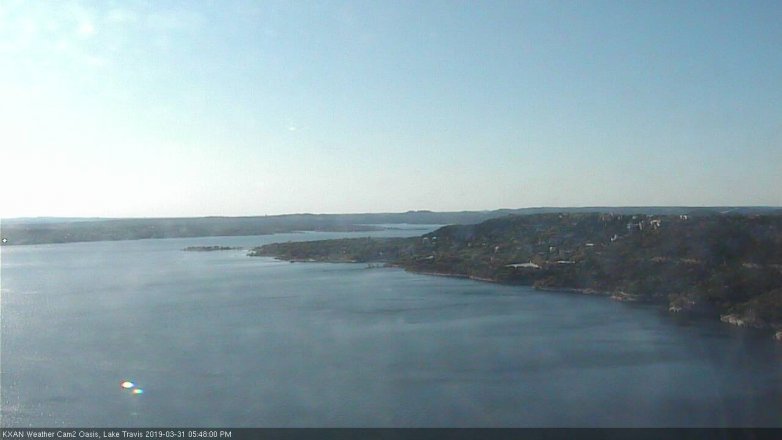 Lake Travis webcam, March 31, 2019 4:50 PM CT