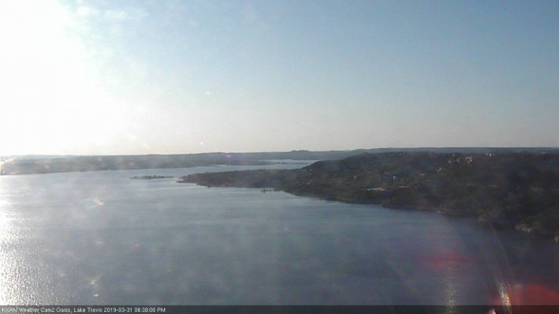 Lake Travis webcam, March 31, 2019 5:40 PM CT
