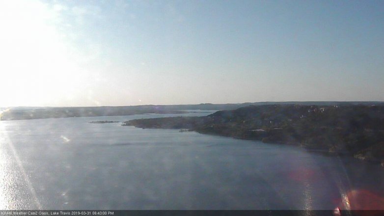 Lake Travis webcam, March 31, 2019 5:45 PM CT