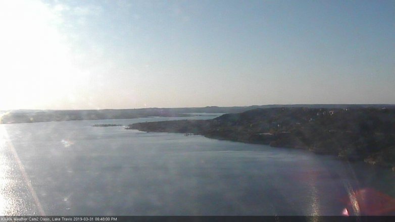 Lake Travis webcam, March 31, 2019 5:50 PM CT