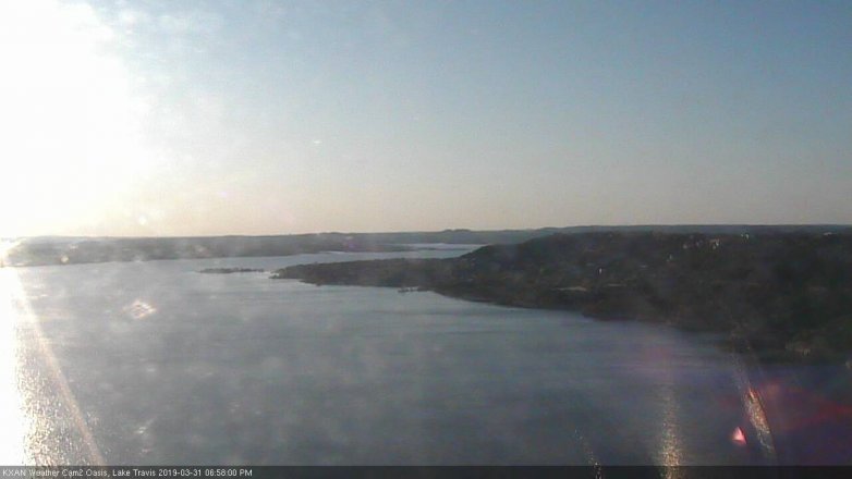 Lake Travis webcam, March 31, 2019 6:00 PM CT