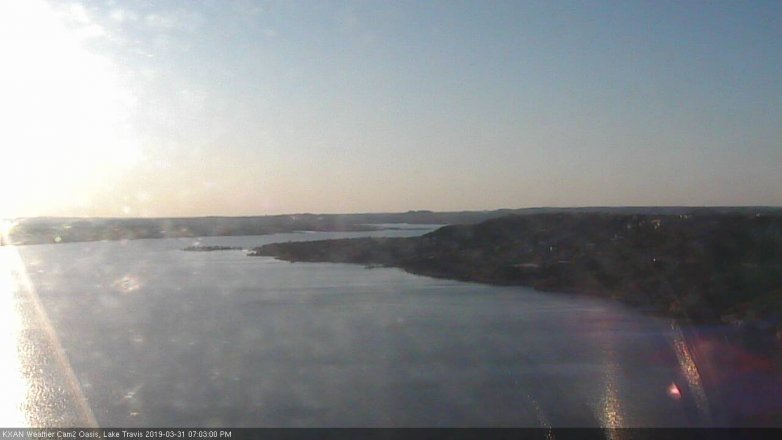 Lake Travis webcam, March 31, 2019 6:05 PM CT