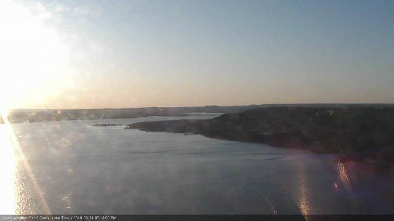 Lake Travis webcam, March 31, 2019 6:15 PM CT