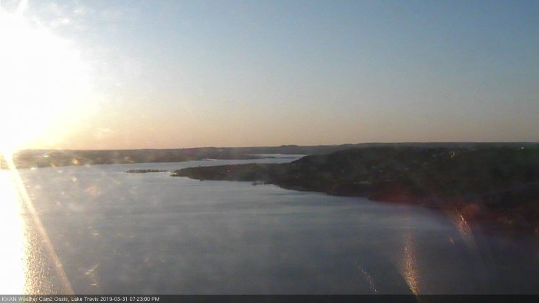 Lake Travis webcam, March 31, 2019 6:25 PM CT