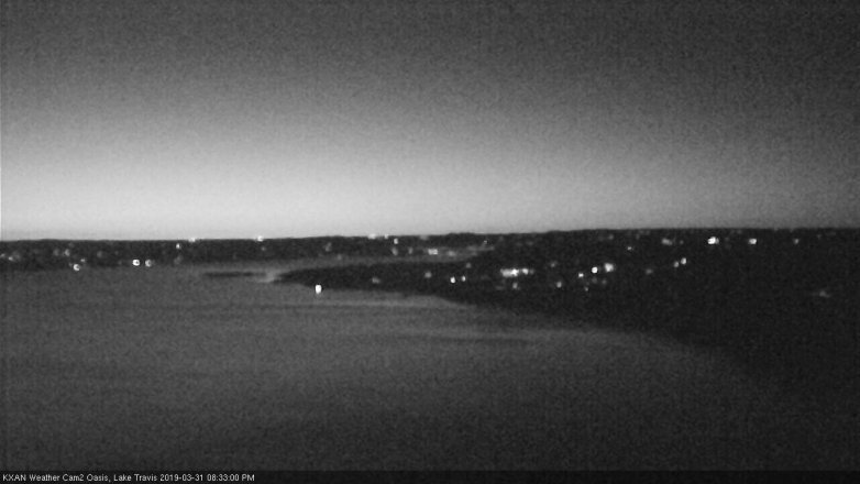 Lake Travis webcam, March 31, 2019 7:35 PM CT