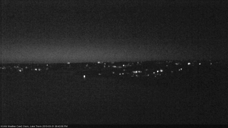 Lake Travis webcam, March 31, 2019 7:45 PM CT
