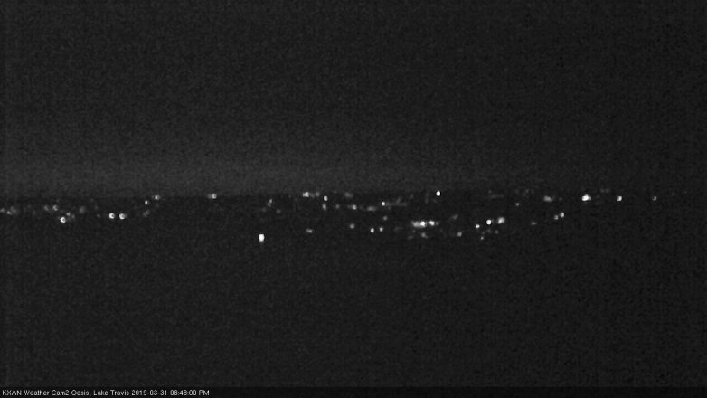 Lake Travis webcam, March 31, 2019 7:50 PM CT
