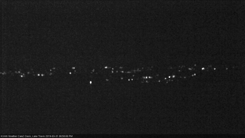Lake Travis webcam, March 31, 2019 8:00 PM CT