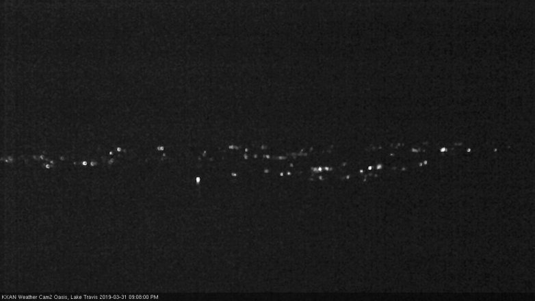 Lake Travis webcam, March 31, 2019 8:10 PM CT