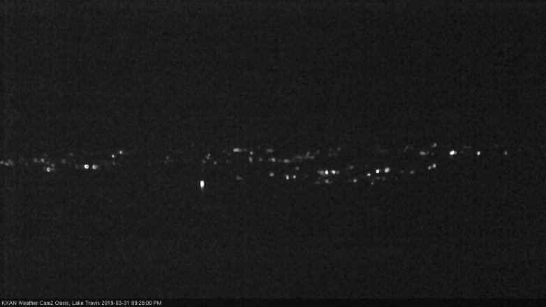 Lake Travis webcam, March 31, 2019 8:30 PM CT