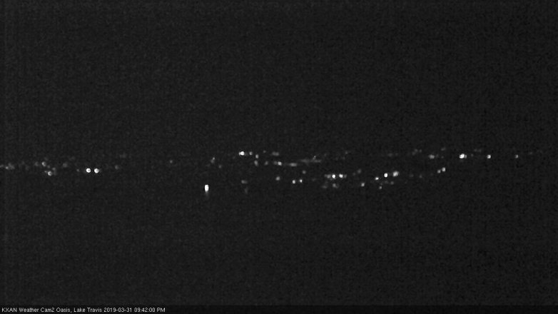 Lake Travis webcam, March 31, 2019 8:45 PM CT