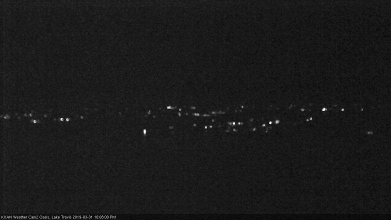 Lake Travis webcam, March 31, 2019 9:10 PM CT