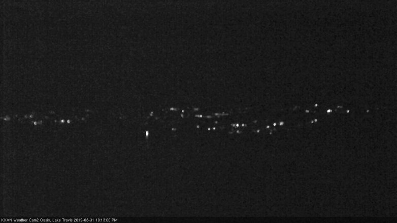 Lake Travis webcam, March 31, 2019 9:15 PM CT