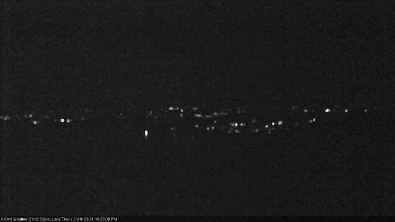 Lake Travis webcam, March 31, 2019 9:25 PM CT