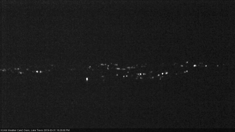Lake Travis webcam, March 31, 2019 9:30 PM CT