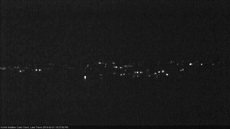 Lake Travis webcam, March 31, 2019 9:40 PM CT