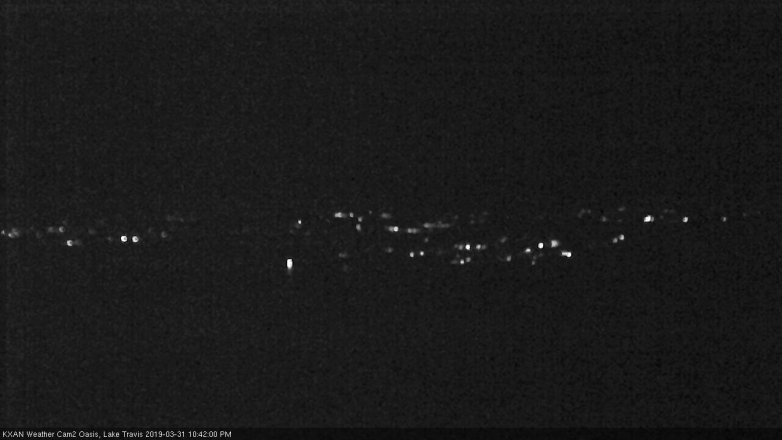 Lake Travis webcam, March 31, 2019 9:45 PM CT