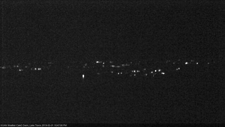 Lake Travis webcam, March 31, 2019 9:50 PM CT