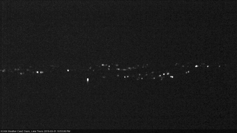 Lake Travis webcam, March 31, 2019 9:55 PM CT