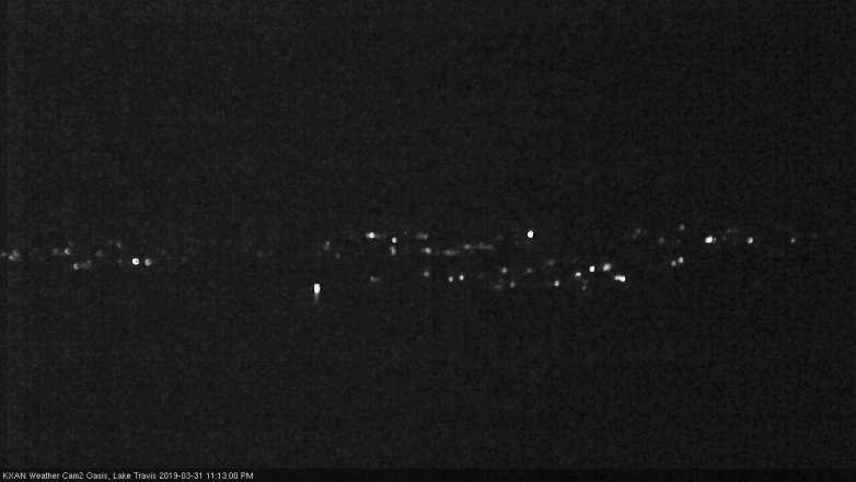 Lake Travis webcam, March 31, 2019 10:15 PM CT