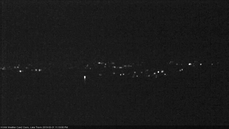 Lake Travis webcam, March 31, 2019 10:20 PM CT