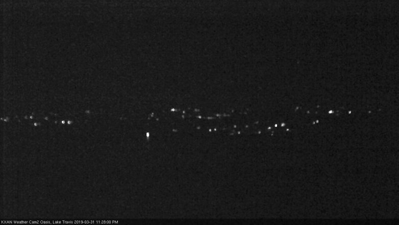 Lake Travis webcam, March 31, 2019 10:30 PM CT