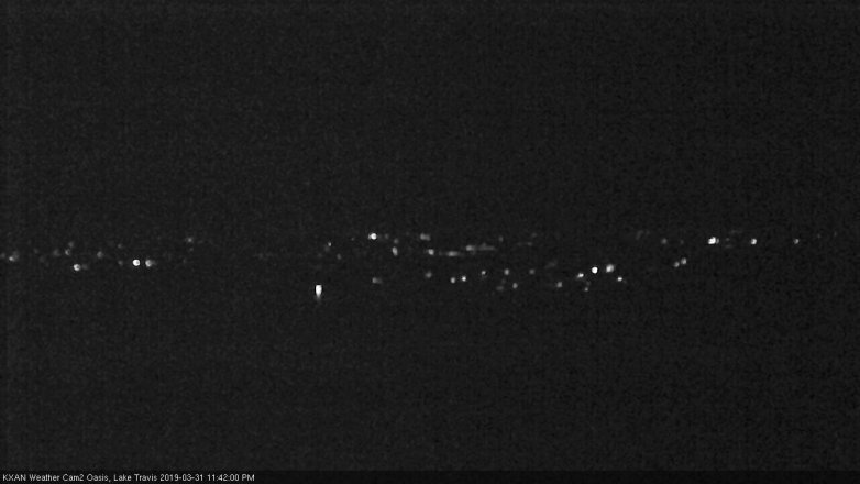 Lake Travis webcam, March 31, 2019 10:45 PM CT