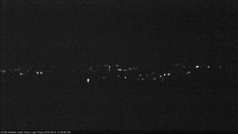 Lake Travis webcam, March 31, 2019 11:40 PM CT
