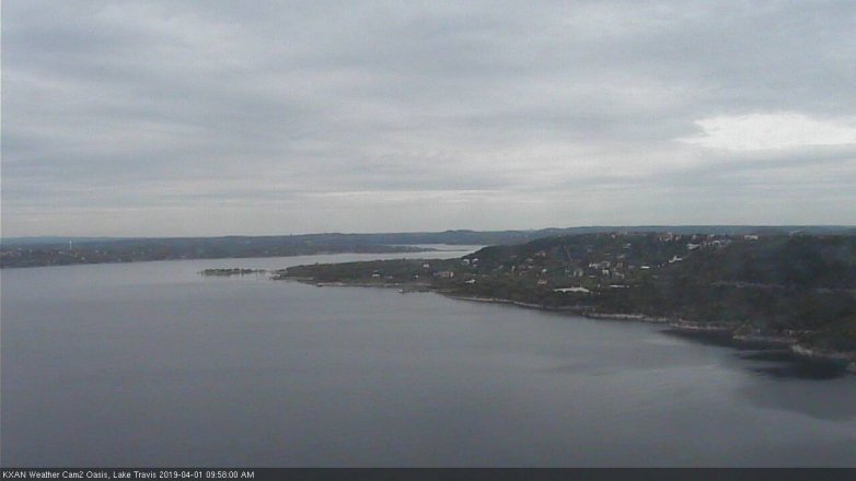 Lake Travis webcam, April 1, 2019 9:00 AM CT