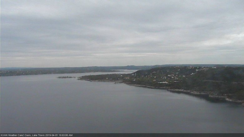 Lake Travis webcam, April 1, 2019 9:05 AM CT