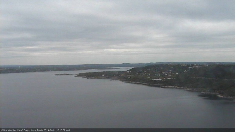 Lake Travis webcam, April 1, 2019 9:15 AM CT