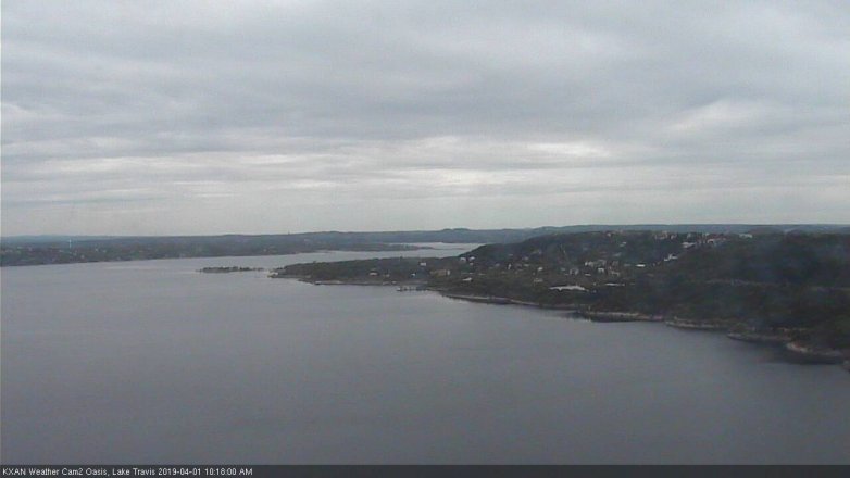 Lake Travis webcam, April 1, 2019 9:20 AM CT