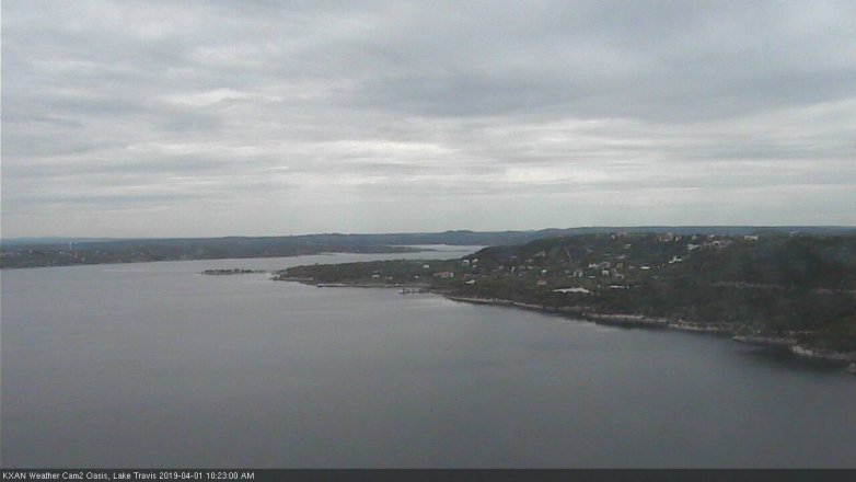 Lake Travis webcam, April 1, 2019 9:25 AM CT