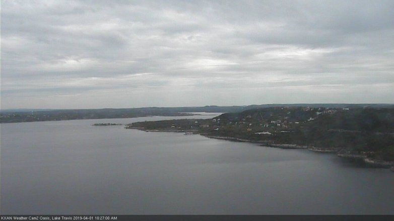 Lake Travis webcam, April 1, 2019 9:30 AM CT